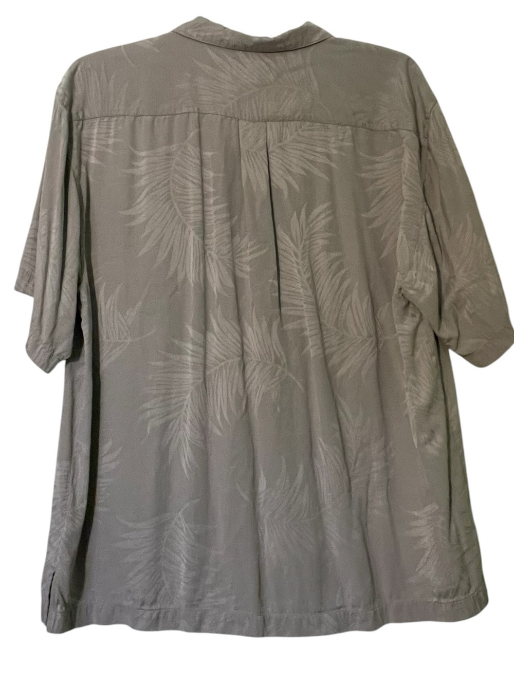 Jamaican Jaxx 100 % silk Men's Short-Sleeve Palm-Print Camp Shirt. Size XXL GUC - Picture 4 of 8